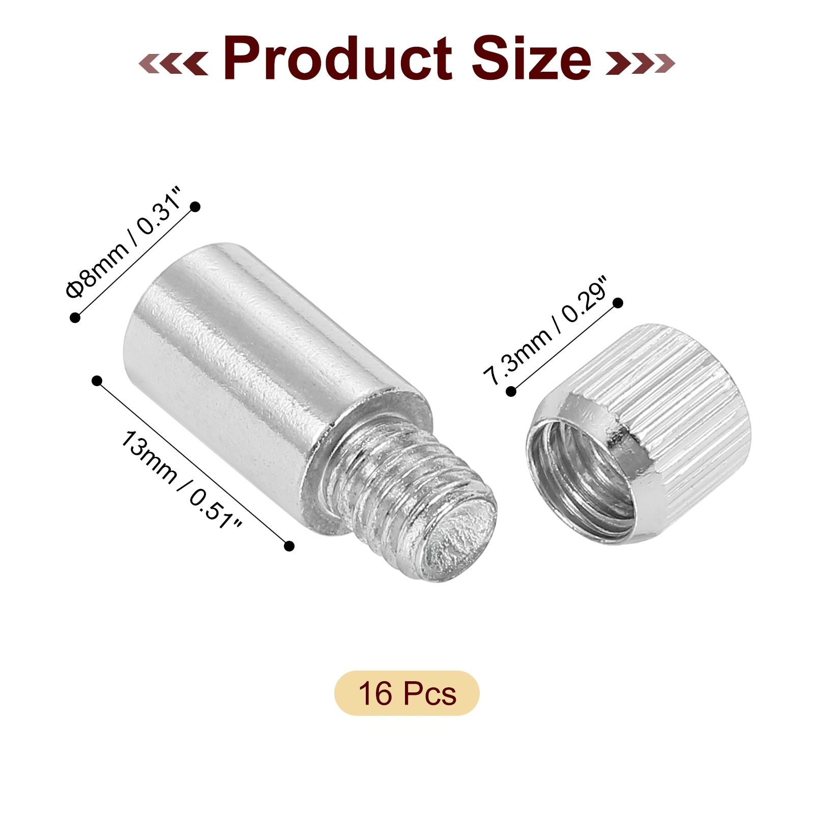 Shelf Bracket Peg Nickel Plated Holder Support Pin with Cover - Silver