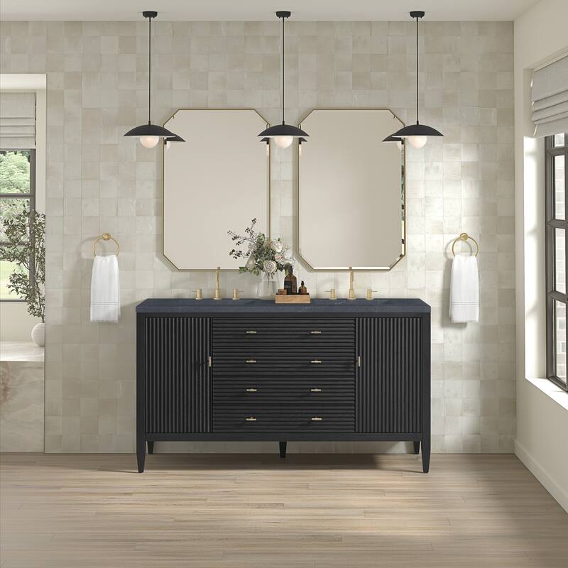 James Martin Vanities 485-V60D-3CSP Myrrin 60" Double Basin Wood