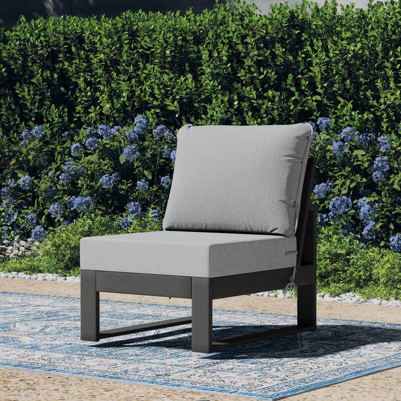 Endless Patio Deep Seating Armless Chair with Gray Frame