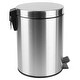 preview thumbnail 3 of 3, Home Basics 5 Liter Stainless Steel Matte Waste Bin