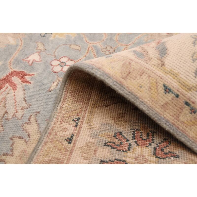 ECARPETGALLERY Hand-knotted Jules Serapi Light Blue Wool Rug - 5'11 x 8'10