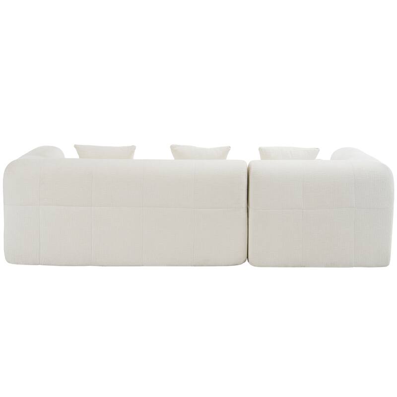 101.2" Chenille Modular Sectional Sofa with Deep Seating, Free-Combined Design and High-Density Foam Construction