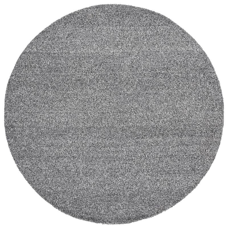 SAFAVIEH Handmade Renewal Bharat Wool Rug - 6' Round - Charcoal/Ivory