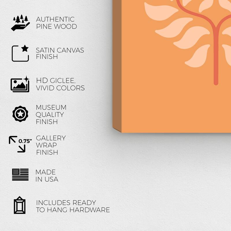 Wynwood Studio Canvas Floral and Botanical Sweet Face Floral Orange Modern & Contemporary Wall Art Canvas Print