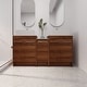 preview thumbnail 21 of 125, BNK 24/36/48/60 Inch Bathroom Vanity with Sink, Freestanding Bathroom Vanity with Soft Close Doors and Adjustable Shelf 60''×18'' - BRE110