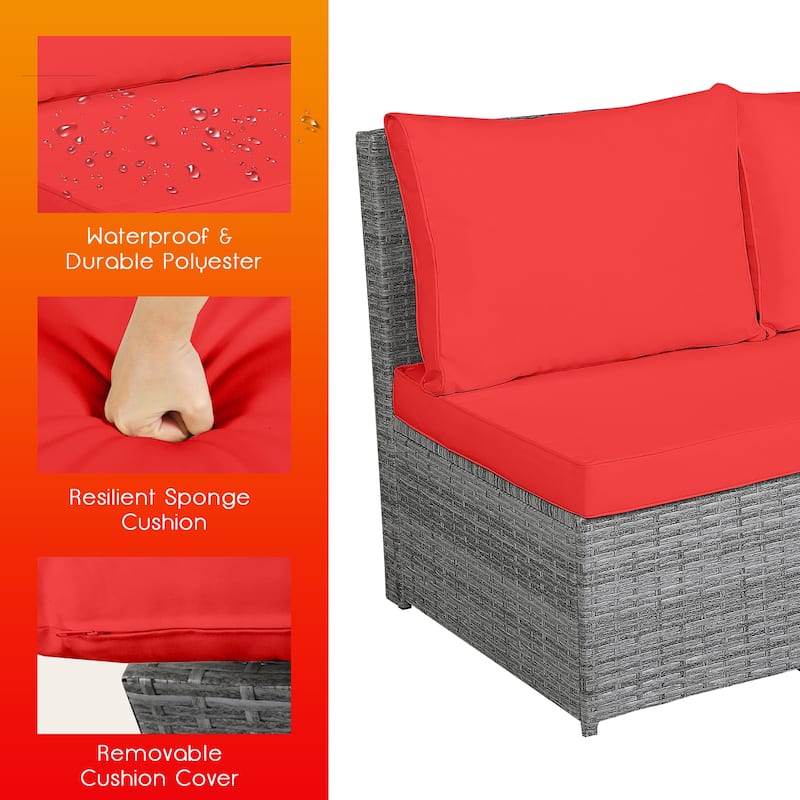 7-piece Outdoor Rattan Patio Furniture Set