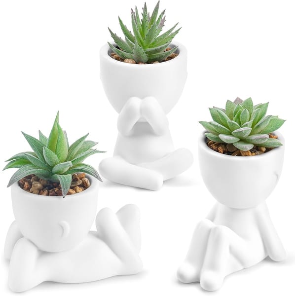3pcs Fake Succulents Plants Artificial for Bathroom Bedroom Home Room Decor  Aesthetic Indoor - N/A - Bed Bath & Beyond - 42600682