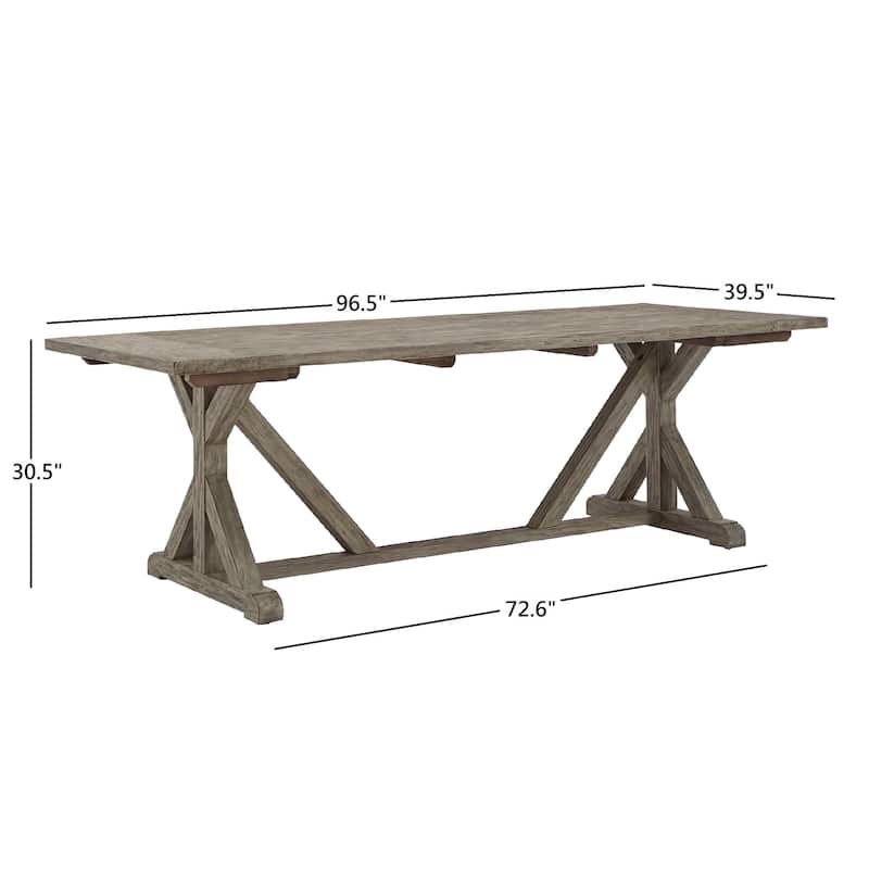 Paloma Antique Grey Reclaimed Wood Dining Set by iNSPIRE Q Artisan
