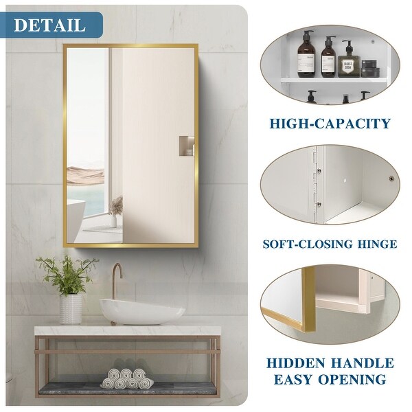 Recessed bathroom medicine cabinet with mirror 2025