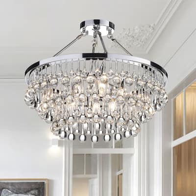 Arosa 9-light Chrome Semi Flush Mount