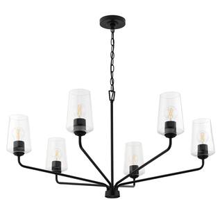 Celino Six-Light Large Chandelier with Clear Glass - 21