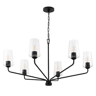Celino Six-Light Large Chandelier with Clear Glass - 21