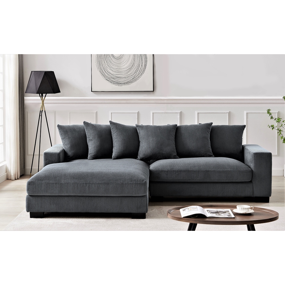 Gerard grey sectional sofa bed with queen gel memory foam mattress sale