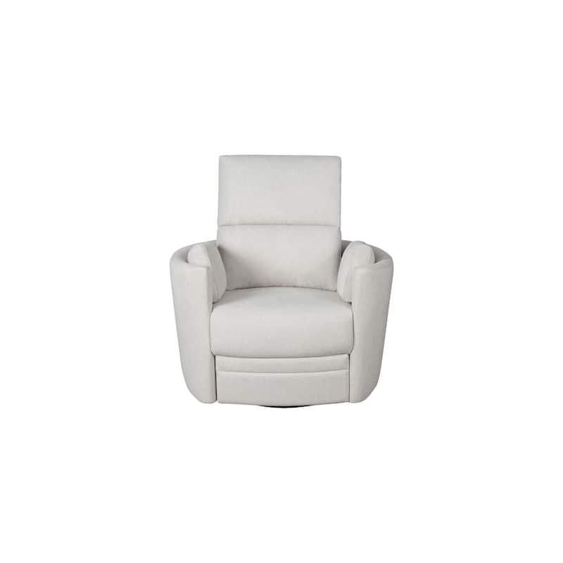 Compass Upholstered Power Swivel Glider - Frost