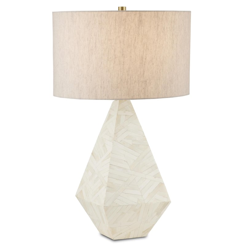 Currey & Company Elysium White Table Lamp - 29"h x 17"dia - 29"h x 17"dia - Natural