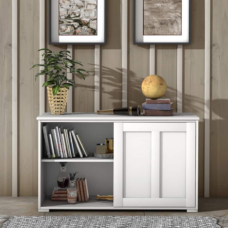 Copper Grove Okhangaron Wooden Storage Cabinet with Sliding Doors - N/A