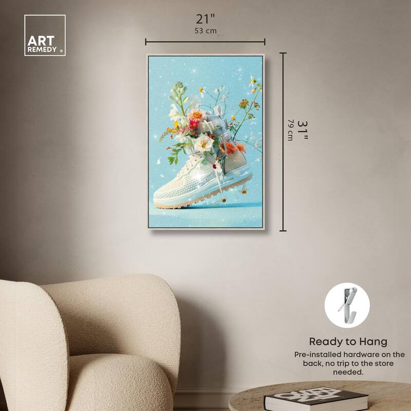 Light Sneaker Bouquet Canvas by Art Remedy
