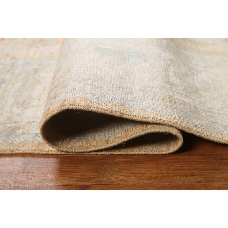 Vegetable Dye Traditional Muted Oushak Turkish Rug Wool Hand-knotted - 7'10" x 9'8"