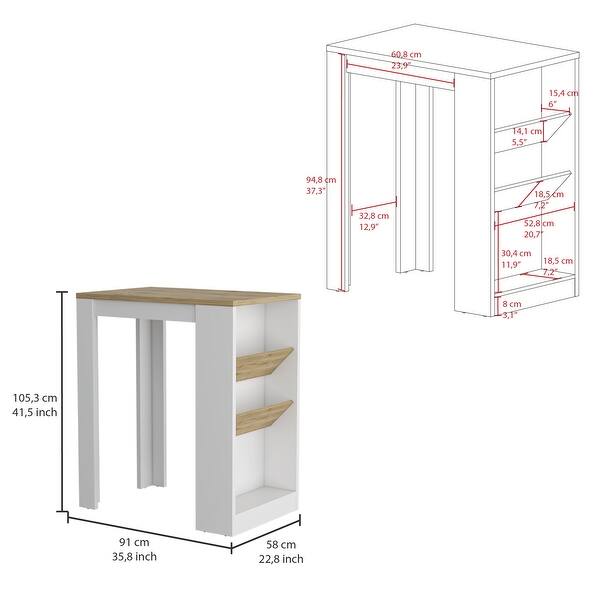 dimension image slide 1 of 2, Macondo Kitchen Island