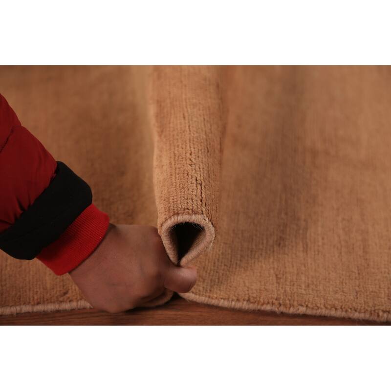 Gabbeh Modern Area Rug Handmade Oriental Orange Wool Carpet - 5'7" x 7'10"