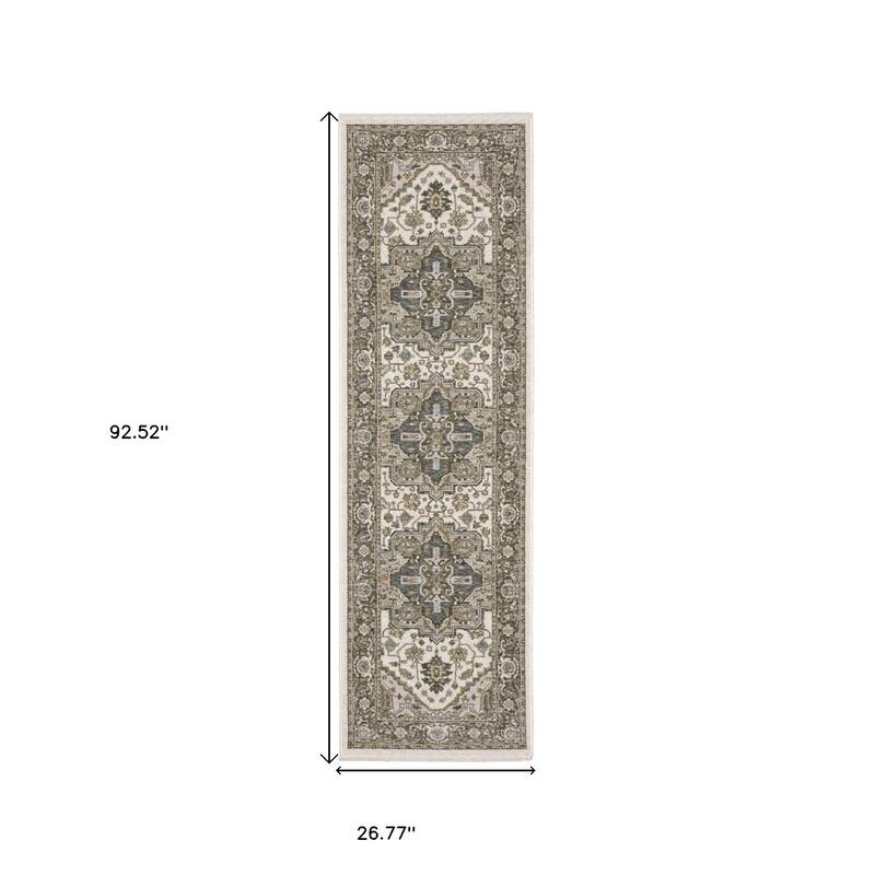 HomeRootsMedallion Traditional Runner Area Rug