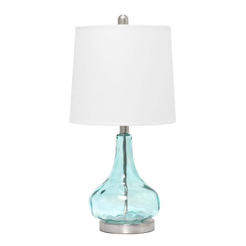 23.25 in. Modern Colored Dimpled Glass Table Lamp