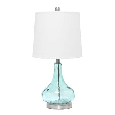 23.25 in. Modern Colored Dimpled Glass Table Lamp