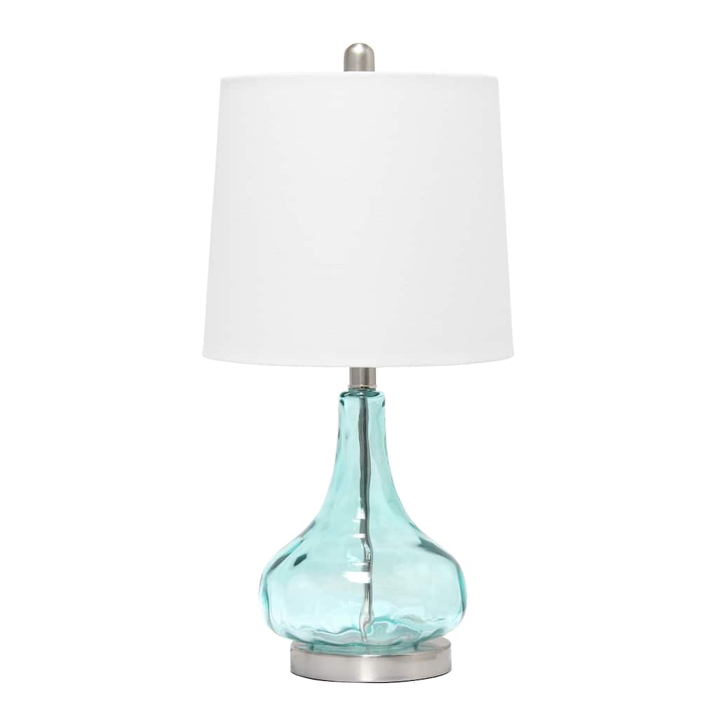 23.25 in. Modern Colored Dimpled Glass Table Lamp