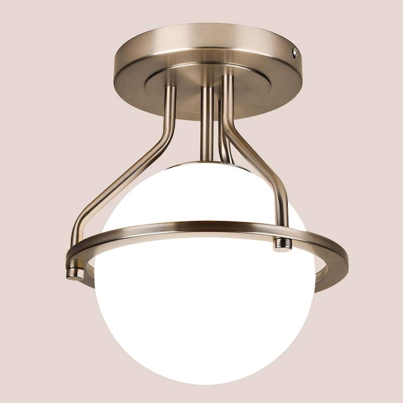1-Lights Glass Flush Mount