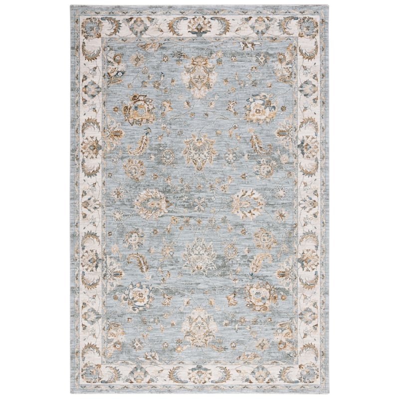 SAFAVIEH Handmade Hamilton Nastasja Oriental Rug - 6'7" Square - Blue/Gold