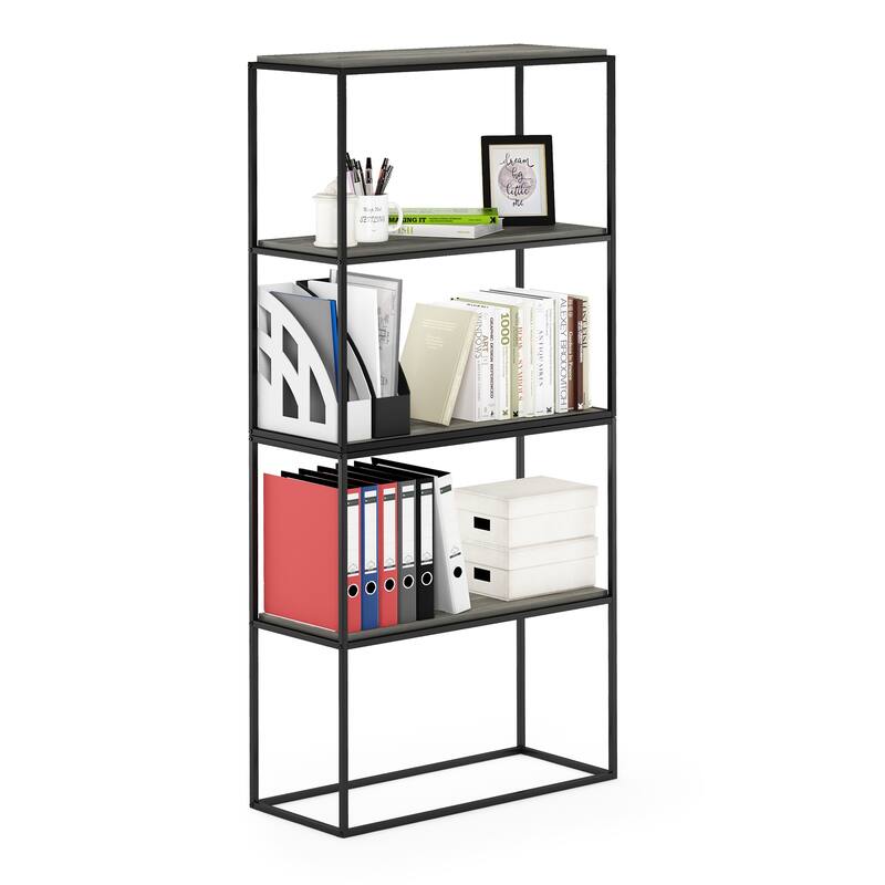 Furinno Moretti Modern Lifestyle Wide Stackable Shelf, 2-Tier, Columbia Walnut