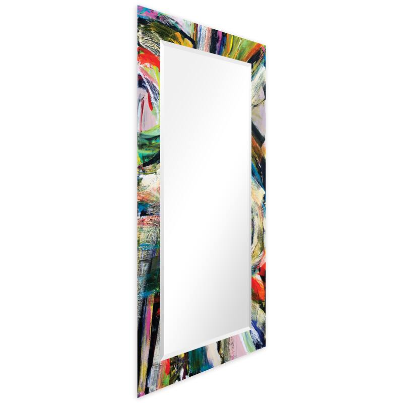 Abstract Rectangular Beveled Wall Mirror, Leaner,Large Mirror, Bathroom Mirror,Cheval Mirror,Ready to Hang