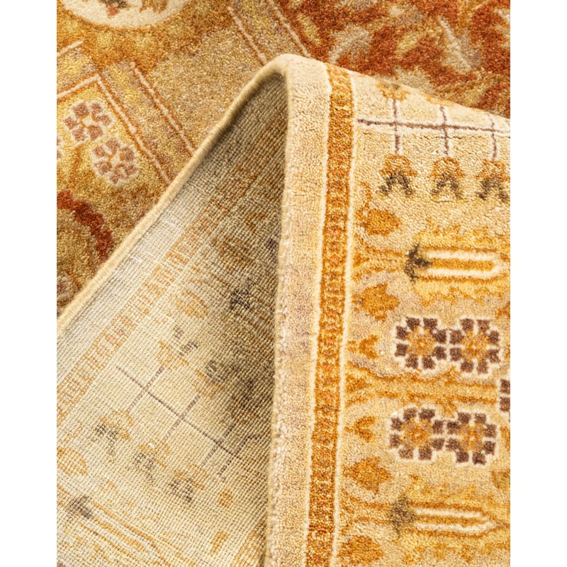 Overton Handknotted Wool Traditional Oriental Ivory Runner