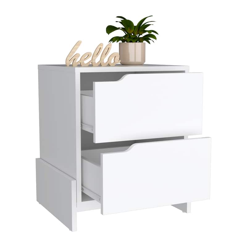 Nightstand, Bedside Table with 2 Drawers Storage Cabinet for Bedroom,Living Room