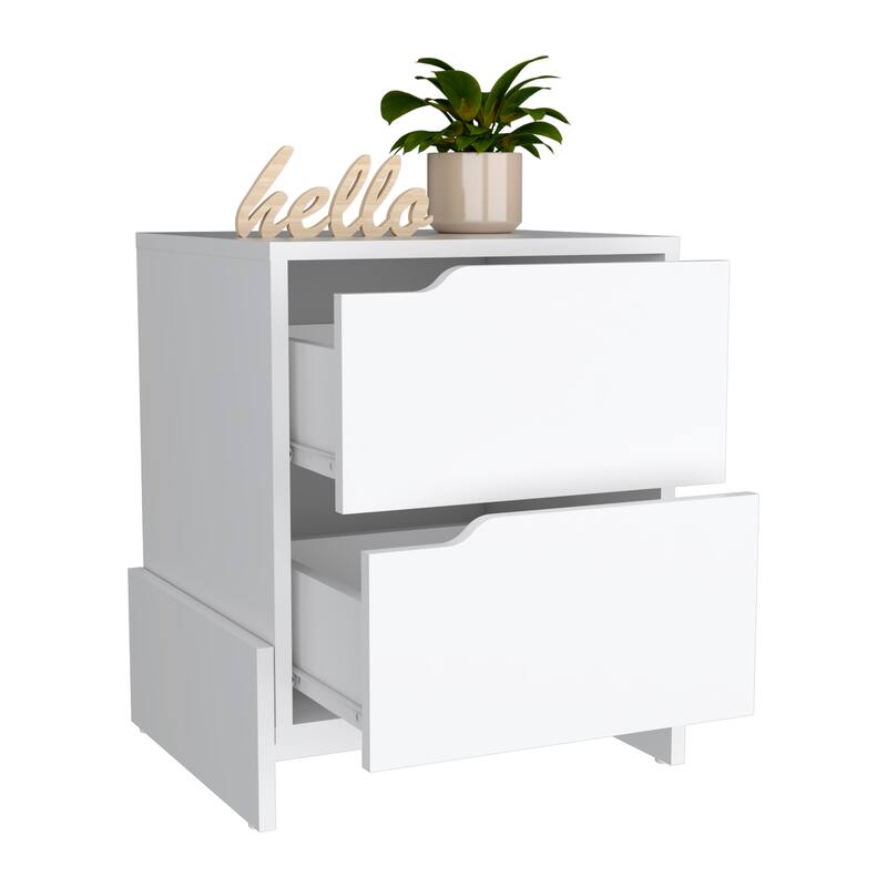 Nightstand for Bedroom, Bedside Table with 2-Drawers