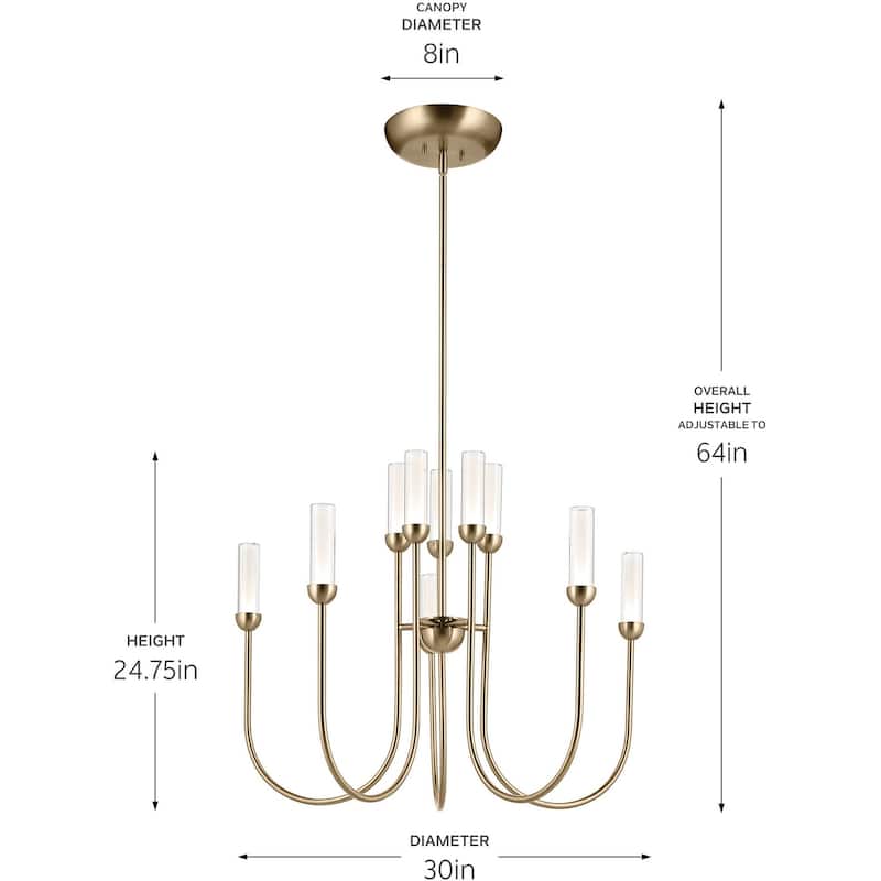 Kichler 52757LED Moraine 30" Wide LED Chandelier