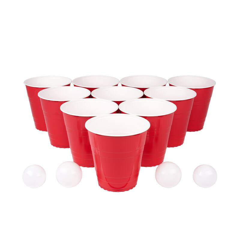 True XL Beer Pong Set with Jumbo Party Cups, Drinking Games for Adults, Includes 20 Jumbo Cups