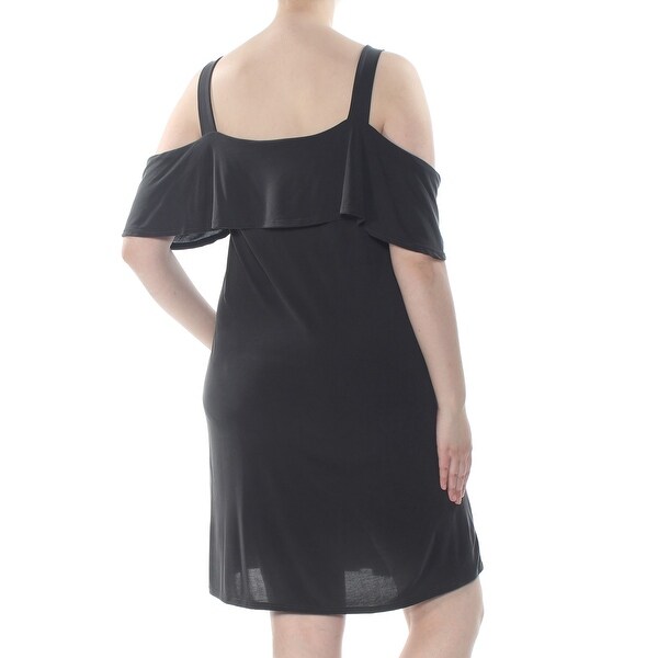 cold shoulder spaghetti strap dress