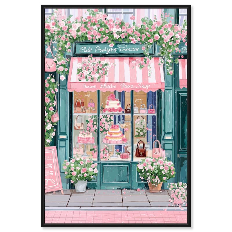 Whimsical Storefront Canvas by Art Remedy - 10" x 15" - Black