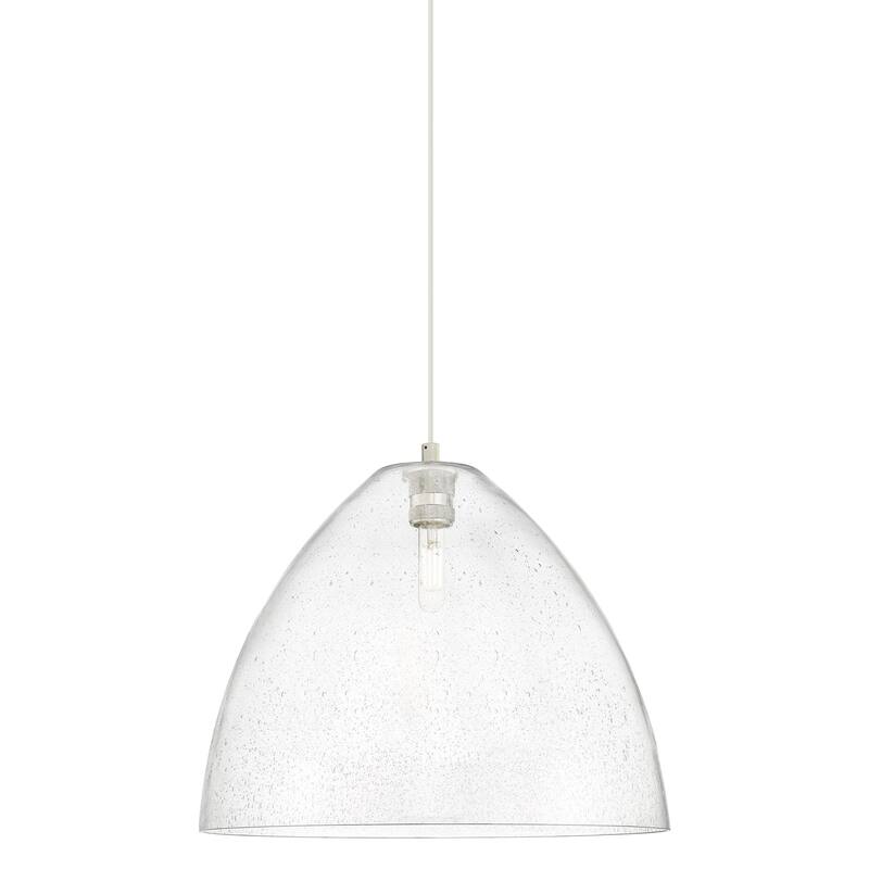Innovations Lighting 434-1P-15-16 Crown Point Pendant Dome Crown Point - Polished Nickel / Seedy