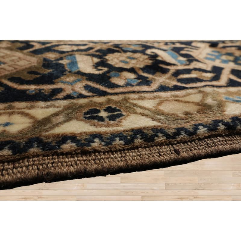 Hand Knotted Mahal Ivory 100% Wool Traditional Oriental Area Rug - 13' 3'' x 16' 9''