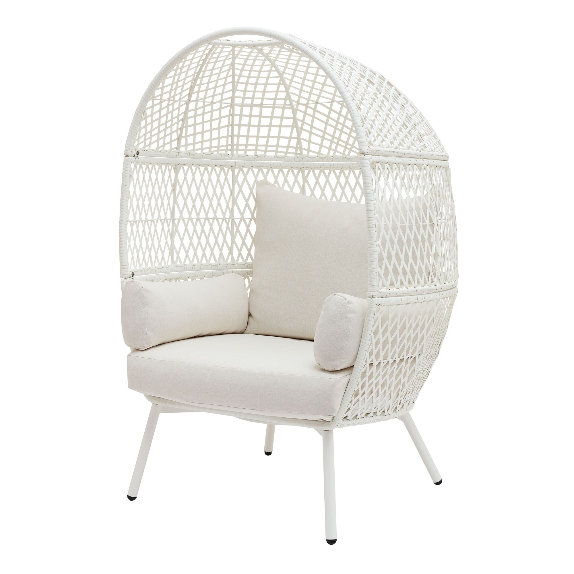 Ventura Steel Stationary Wicker Egg Chair Bed Bath Beyond