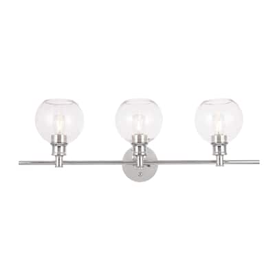 Elegant Lighting Collier 3 Light 28" Wide Bathroom Vanity Light with