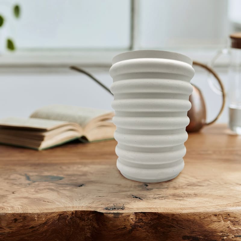 Modern Beige Ceramic Vase