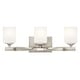 preview thumbnail 5 of 12, Kichler Lighting Marette 3-Light Vanity Light Brushed Nickel