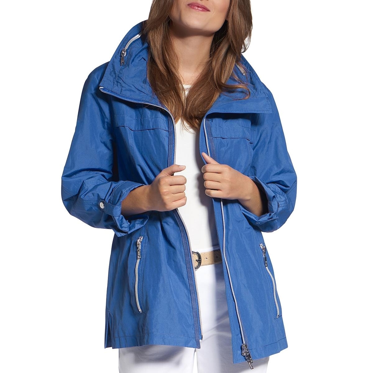 blue outdoor jacket