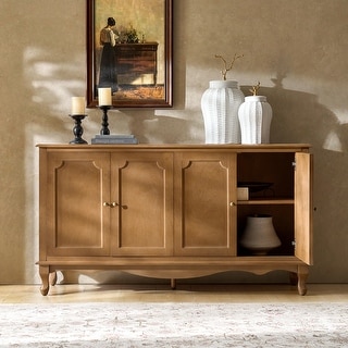 HULALA HOME Agnes 58" Wide Transitional Sideboard with Cable Management and Adjustable Shelves