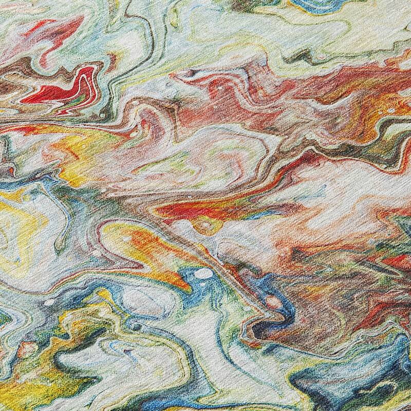 HomeRoots Abstract Transitional Rectangle Outdoor Rug