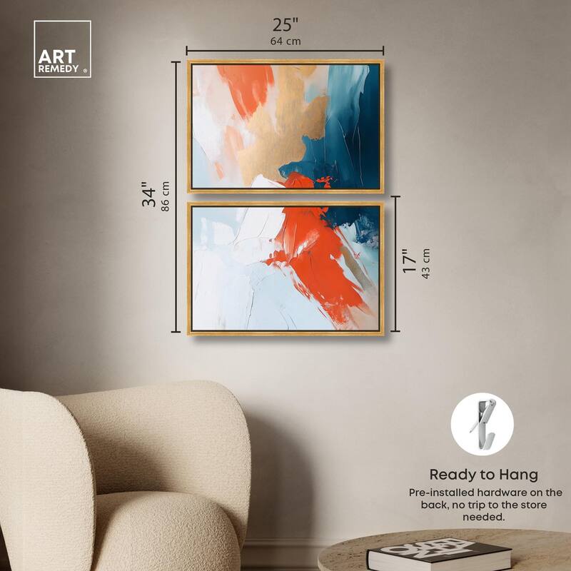 Bold and Bright I Canvas Set of 2 by Art Remedy