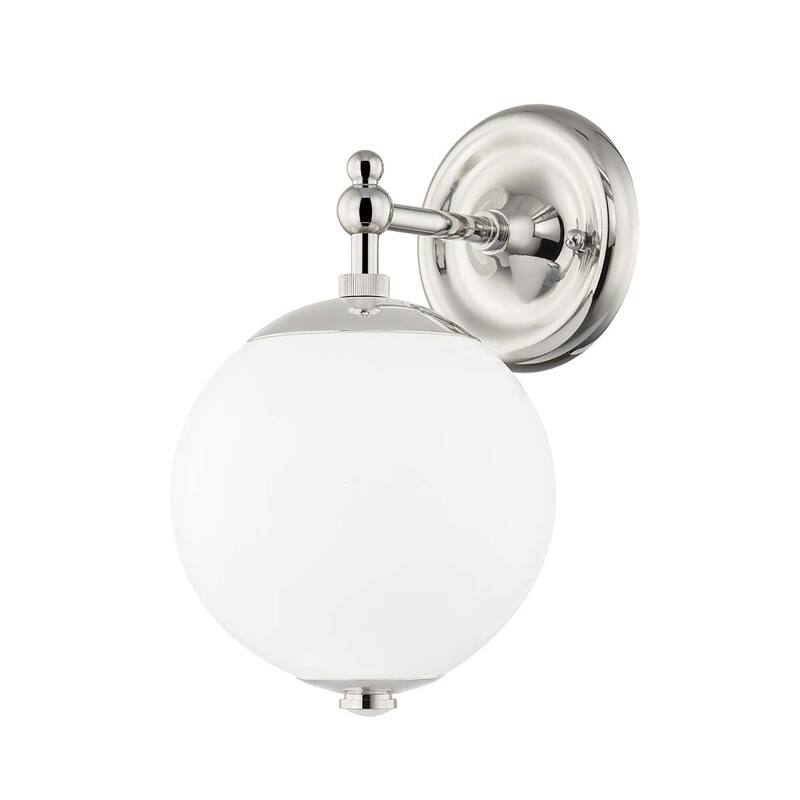 Hudson Valley Lighting Sphere No.1 14" Tall Wall Sconce - Polished Nickel